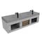 Castello Usa Thames 60-inch Gray Vanity Set with Gray Top and Black Handles CB-MC-60G-BL-20146-GR - alternate 2